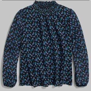 J. CREW FACTORY  Long Sleeve Floral Mockneck Top. Ladies size L